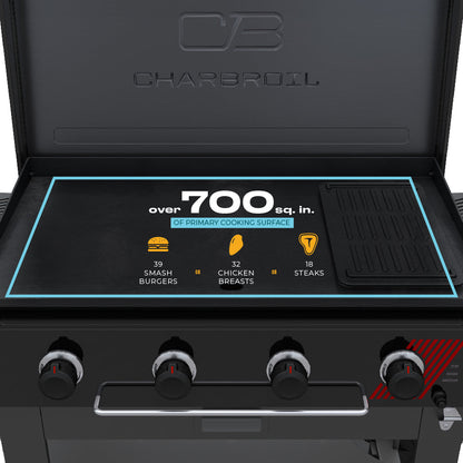Char-Broil Performance Series 4-Burner Gas Griddle, Cart, Black