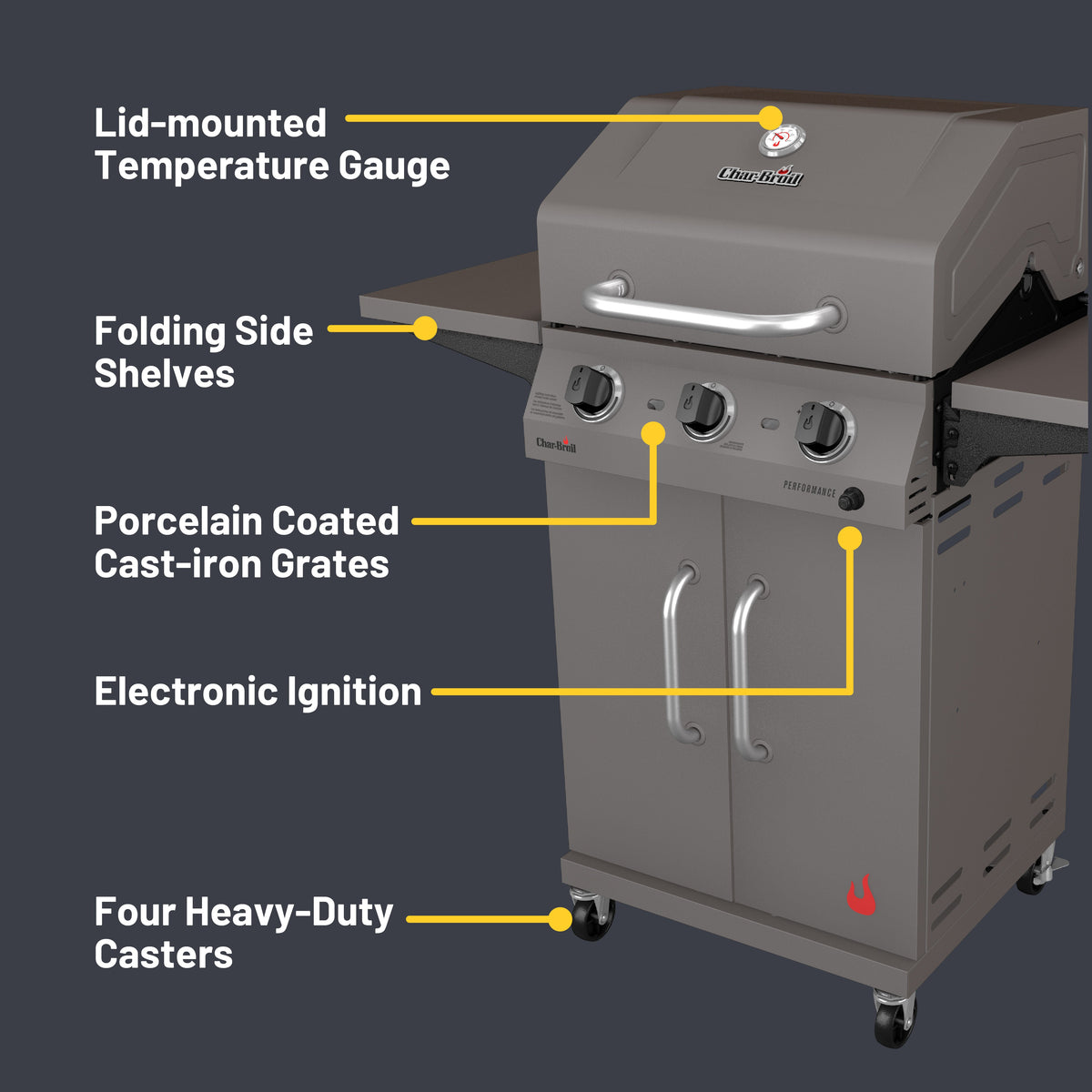 Char-Broil Performance 3B Cabinet 375 Stone