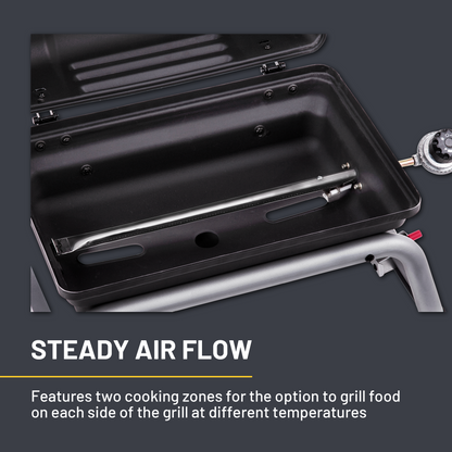 Char-Broil 1-Burner Portable Propane Gas Grill in Black