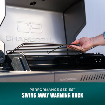 Char-Broil Performance Series FlavorMax 4-Burner Gas Grill, Cabinet with Side Burner, Gray