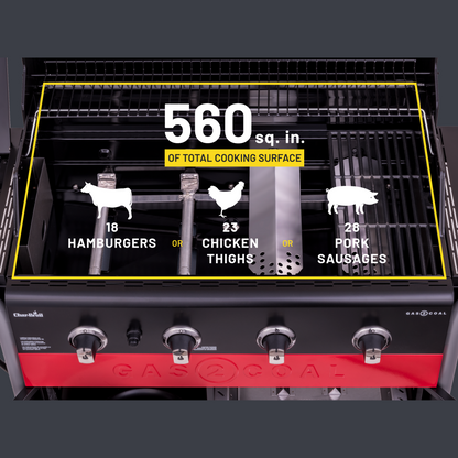 Char-Broil Gas2Coal 4-Burner Hybrid Grill