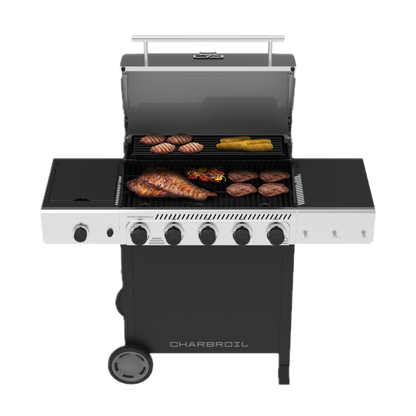 Char-Broil Performance Series 5-Burner Gas Grill, Cart with Side Burner, Black