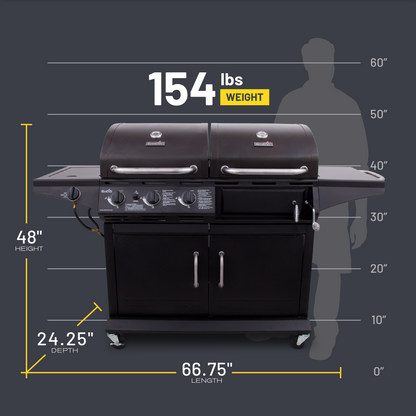 Char-Broil Deluxe Charcoal & Gas Combo Grill
