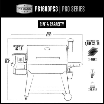 Pit Boss Pro Series 3 1600 Wood Pellet Grill