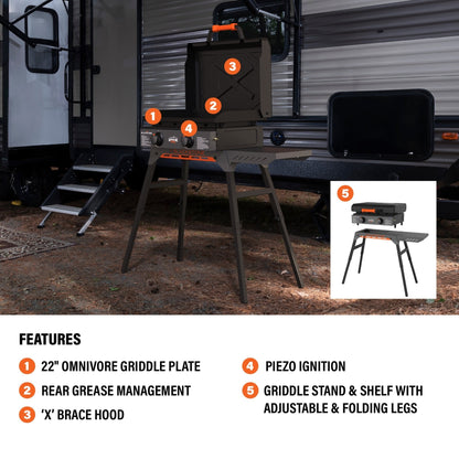 Blackstone Adventure Ready 22” Griddle with Hood and Stand