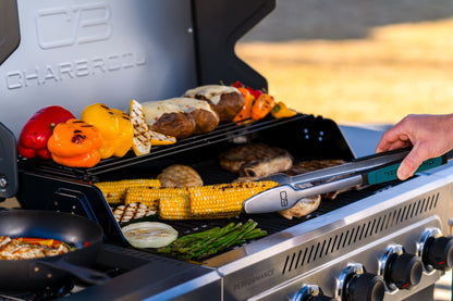 Char-Broil Performance Series FlavorMax 5-Burner Gas Grill, Cabinet with Side Burner, Gray