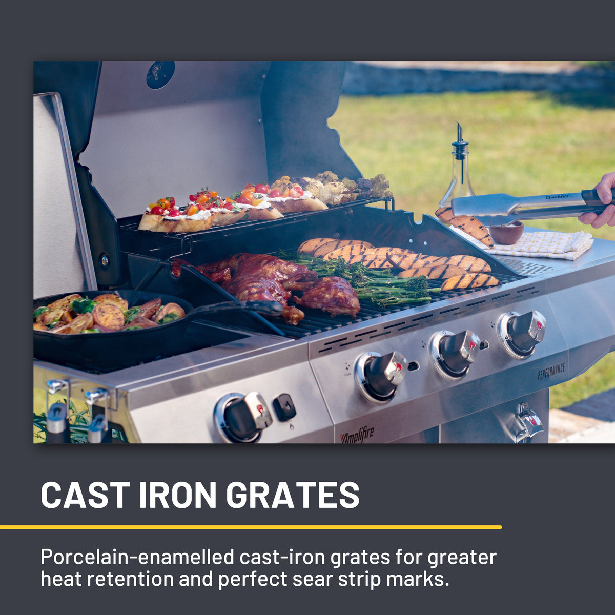 Char-Broil Performance 3B Gas Grill 375 Premium Silver