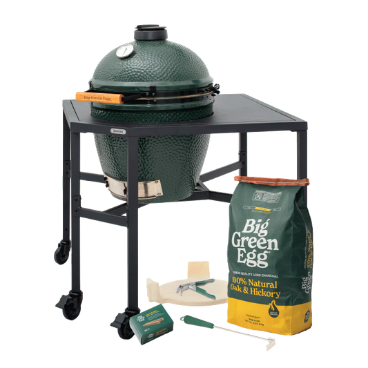Big Green Egg Large Ceramic Kamado Grill in a Corner Modular Package