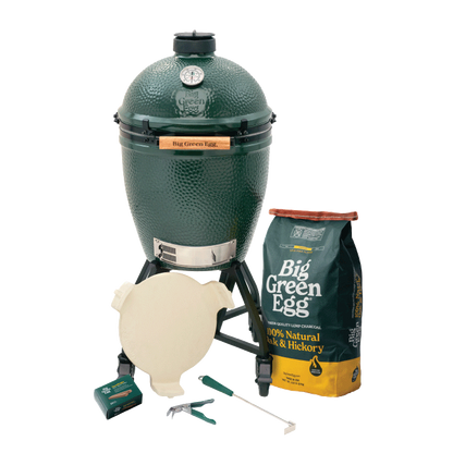 Big Green Egg Large Ceramic Kamado Grill in an intEGGrated Nest+Handler Package