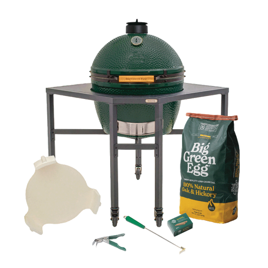 Big Green Egg XL Ceramic Kamado Grill in a Corner Modular Package