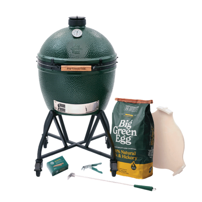 Big Green Egg XL Ceramic Kamado Grill in an intEGGrated Nest+Handler Package