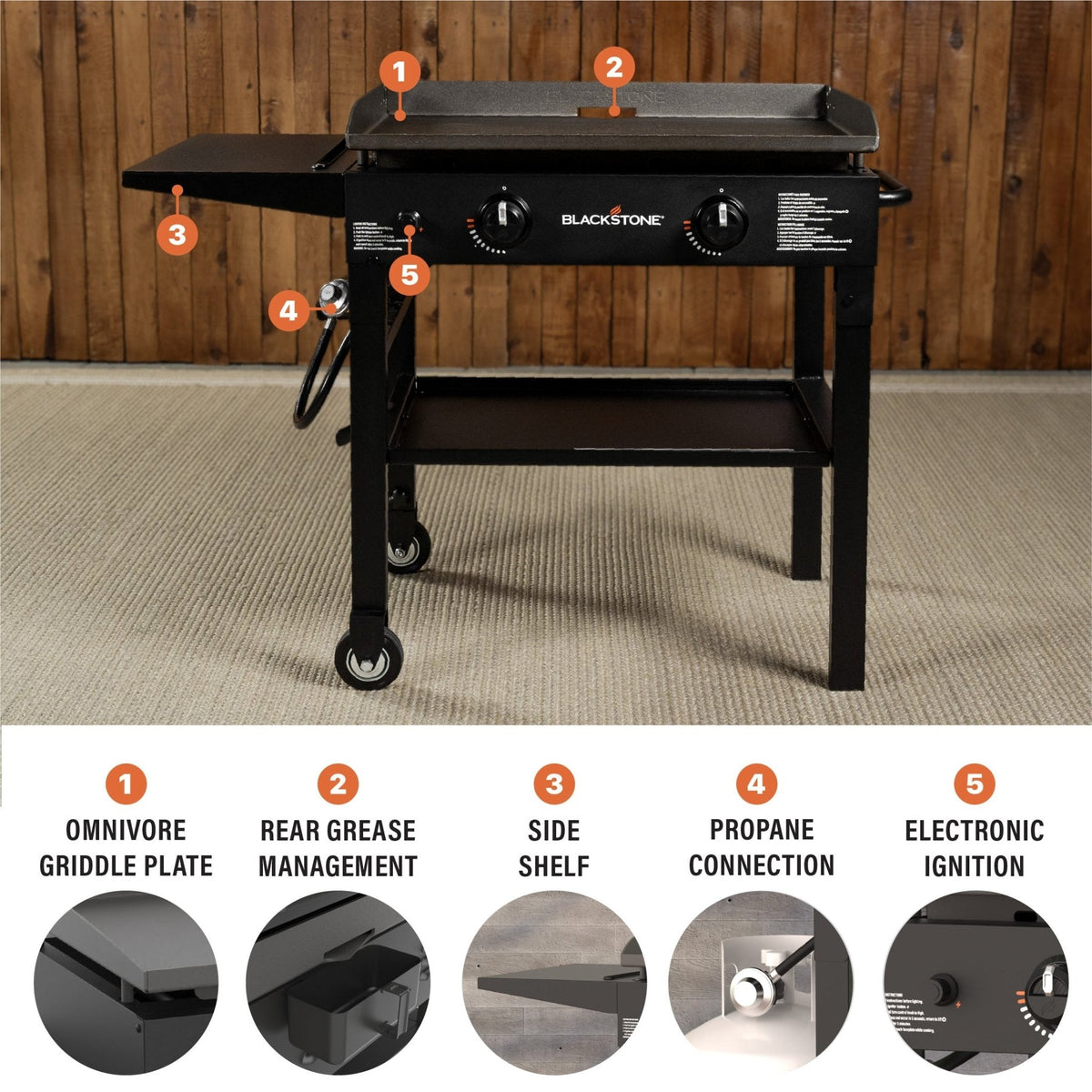Blackstone 28-Inch Gas Griddle Cooking Station