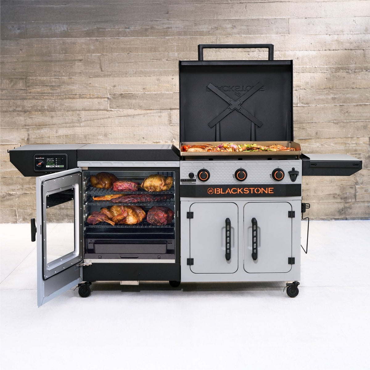 Blackstone 28" XL Griddle Vertical Pellet Smoker Combo