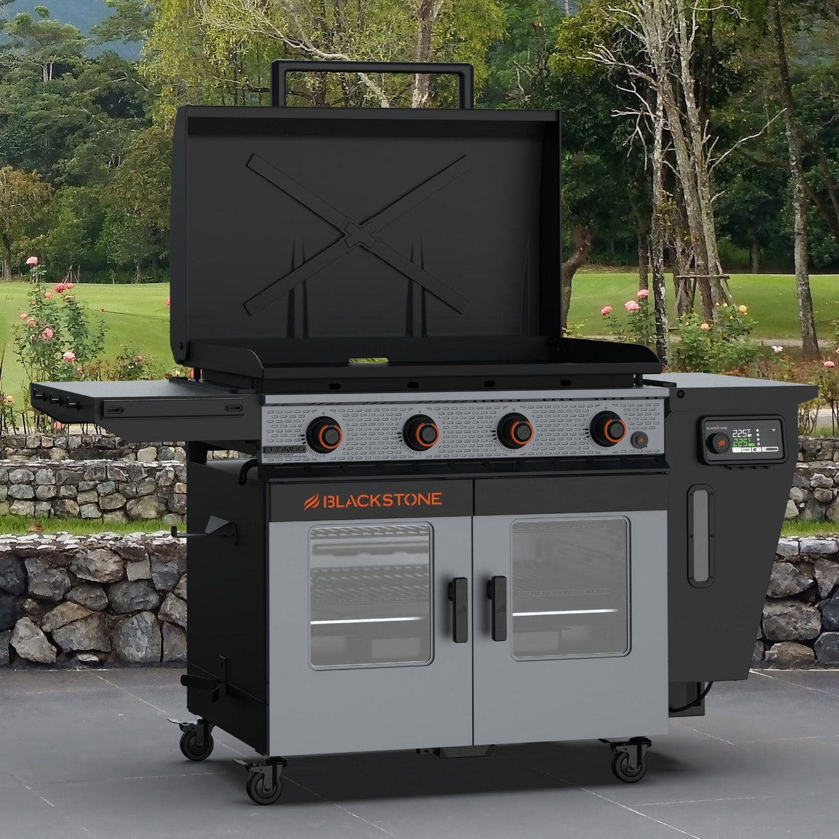 Blackstone Bronco 36” Griddle Vertical Pellet Smoker Combo