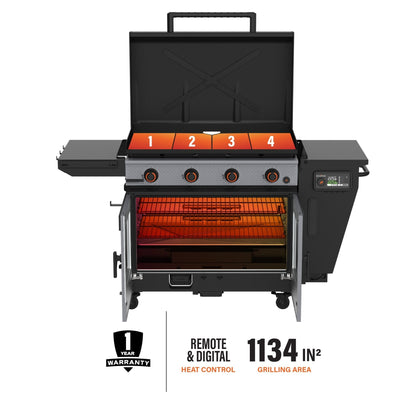 Blackstone Bronco 36” Griddle Vertical Pellet Smoker Combo