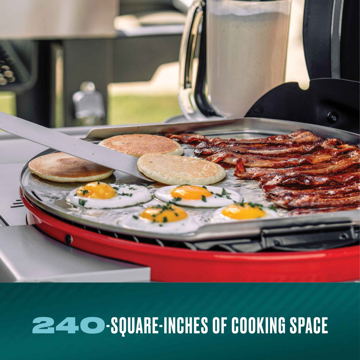Char-Broil Bistro Pro Electric Grill & Griddle + Charcoal Mode Red