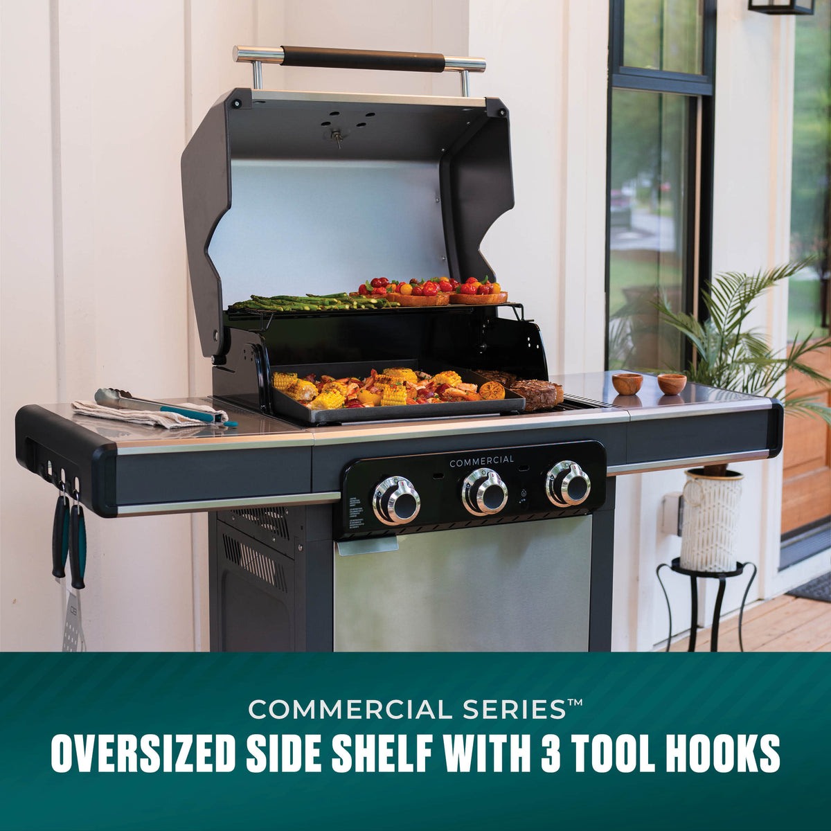Char-Broil Commercial Series 3 Burner Gas Grill & Griddle