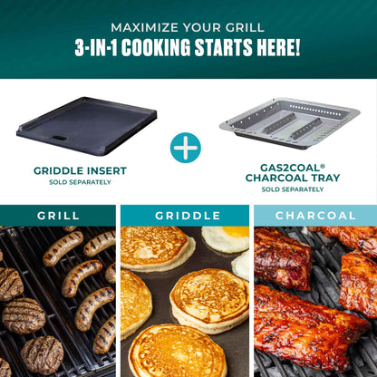 Char-Broil Performance Series FlavorMax 4-Burner Gas Grill, Cabinet with Side Burner, Gray