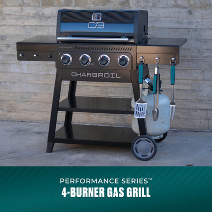 Char-Broil Performance Series 4-Burner Gas Grill with FlavorMax (Cart, Black)