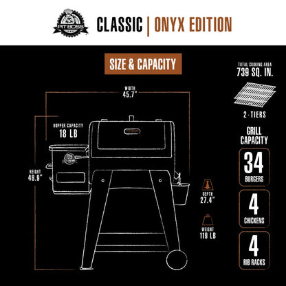 Pit Boss Classic 700 Wood Pellet Grill - Onyx Edition