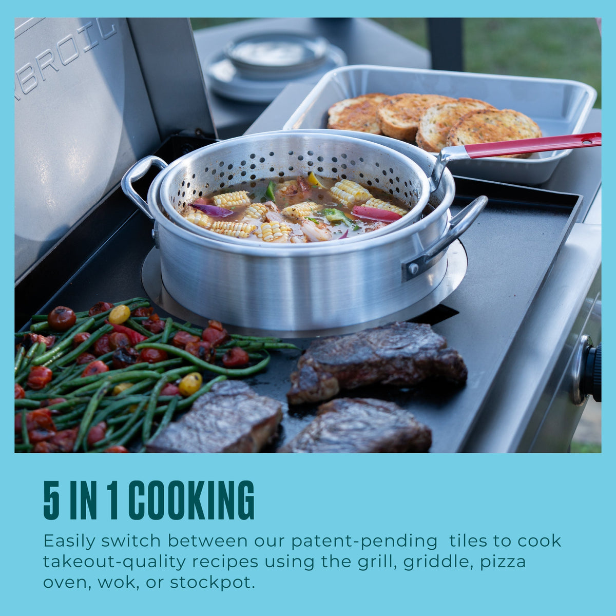 Char-Broil Versa-Tile 28" 3-Burner All-in-one Cooking Station