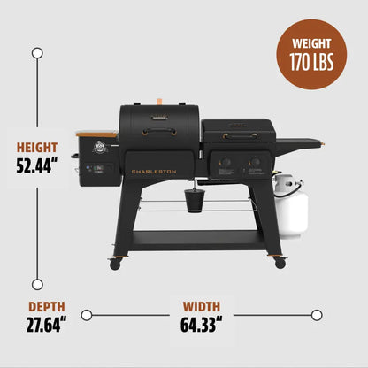 Pit Boss Charleston 1020 Combo Grill - Onyx Edition