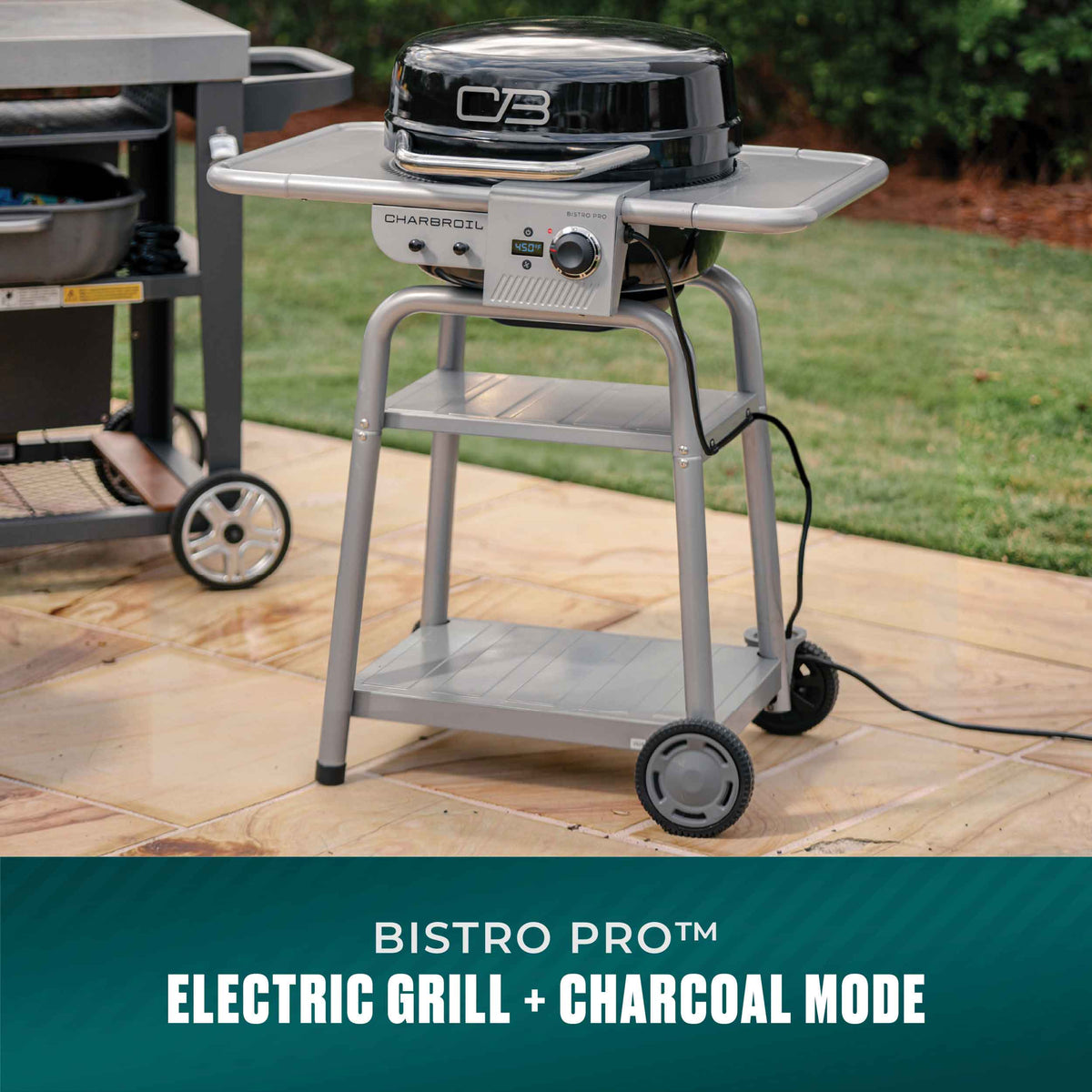 Char-Broil Bistro Pro Electric Grill + Charcoal Mode Black
