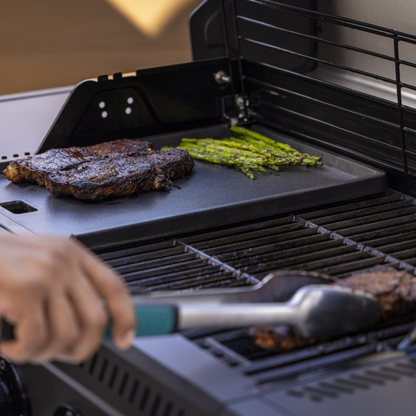 Char-Broil Performance Series FlavorMax 5-Burner Gas Grill & Griddle, Cabinet with Side Burner, Gray