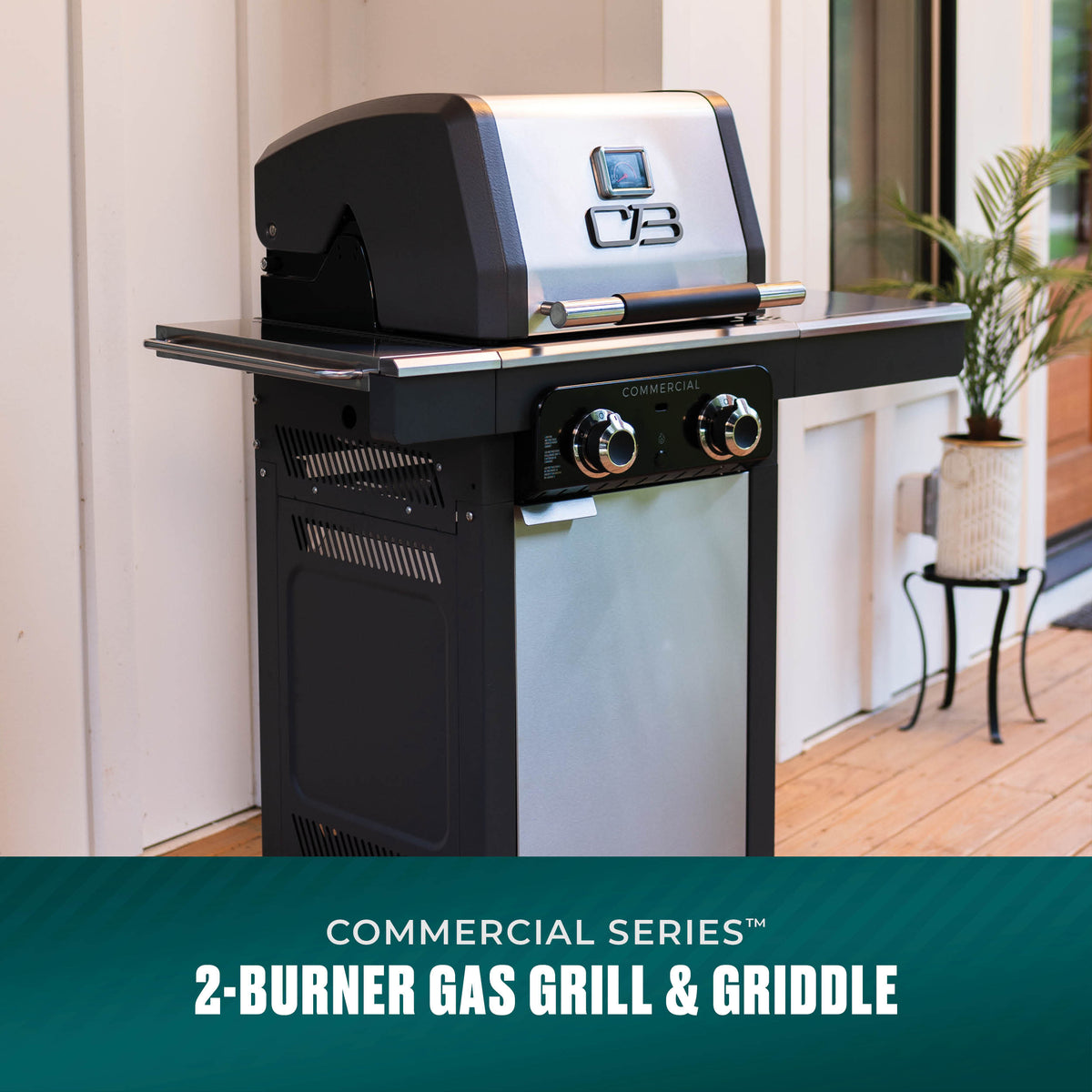 Char-Broil Commercial Series 2 Burner Gas Grill & Griddle