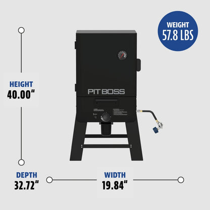Pit Boss 30" Gas Vertical Smoker with Built-In Thermometer