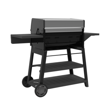 Char-Broil Performance Series FlavorMax 5-Burner Gas Grill, Cart with Side Burner, Gray