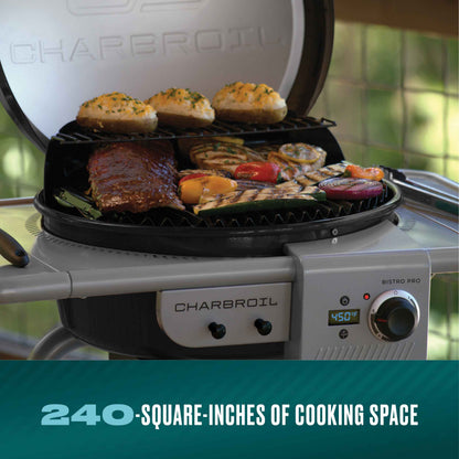 Char-Broil Bistro Pro Electric Grill & Griddle + Charcoal Mode Black