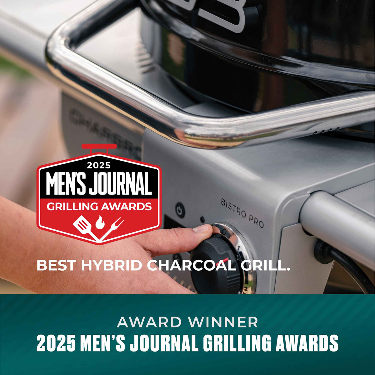 Char-Broil Bistro Pro Electric Grill + Charcoal Mode Black