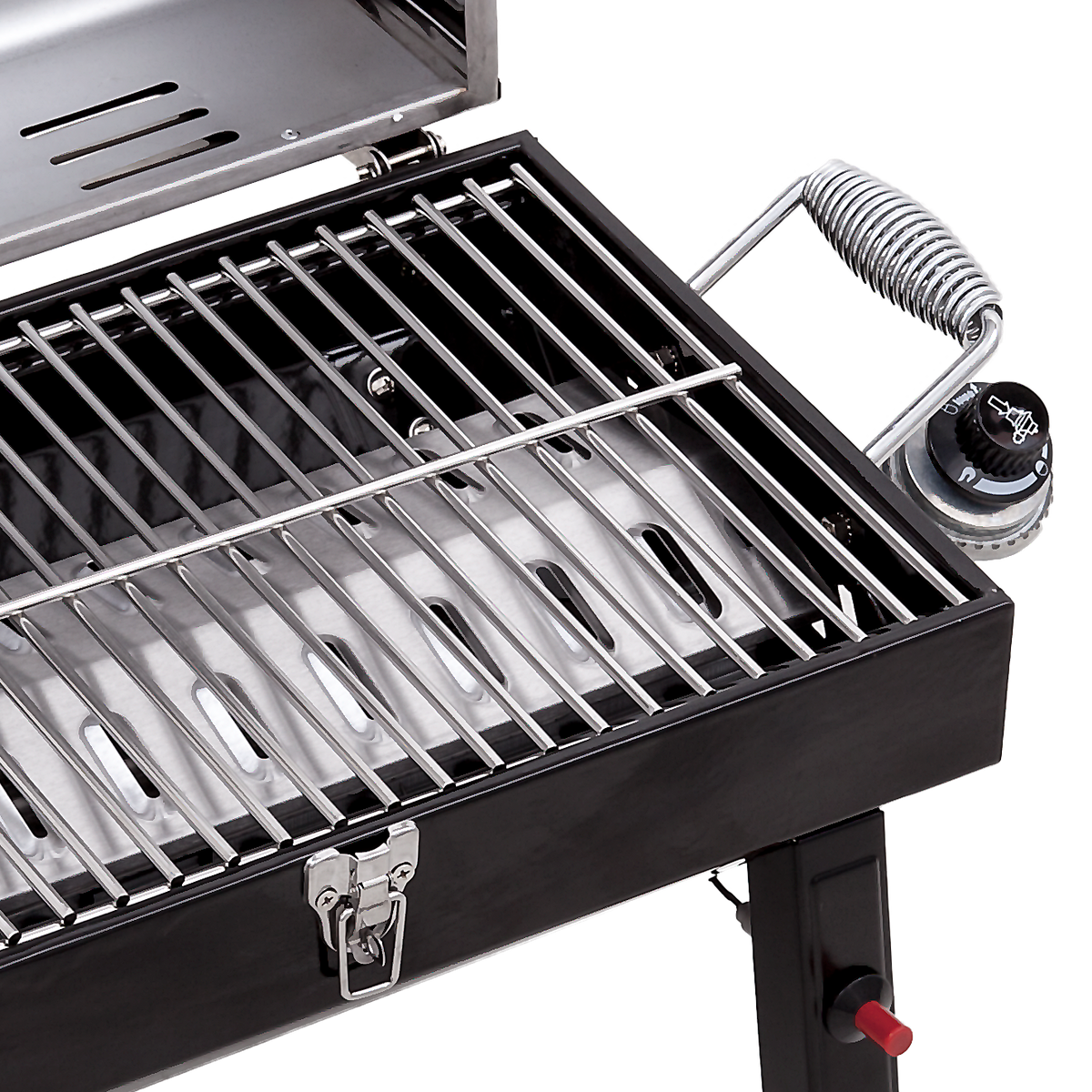 Char-Broil 1-Burner Portable Propane Gas Grill in Stainless Steel