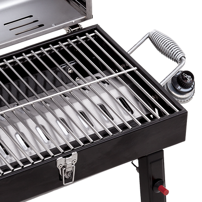 Char-Broil 1-Burner Portable Propane Gas Grill in Stainless Steel