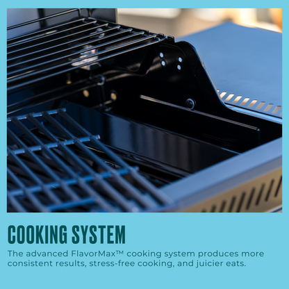 Char-Broil Performance Series FlavorMax 5-Burner Gas Grill, Cart with Side Burner, Blackout