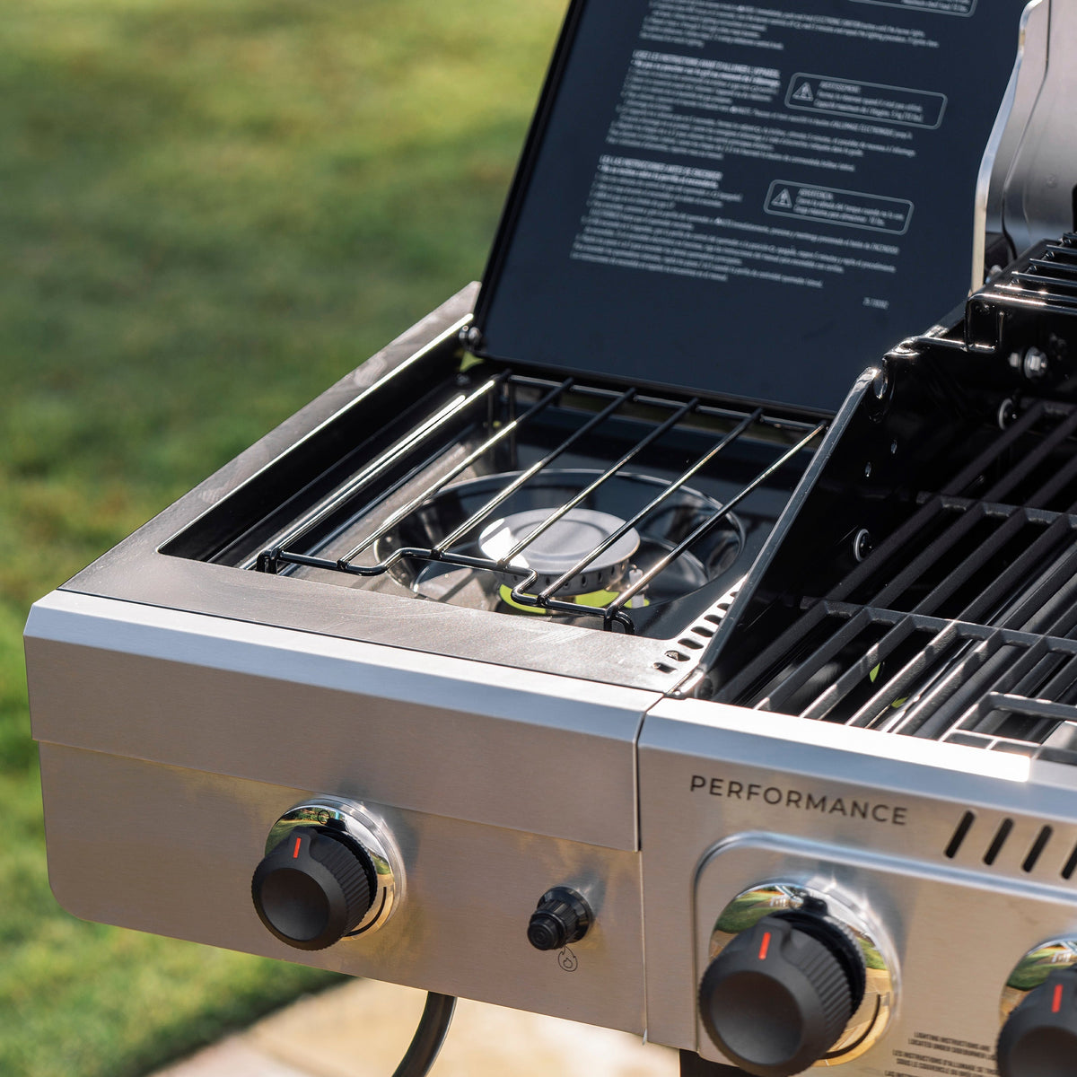 Char-Broil Performance Series 5-Burner Gas Grill, Cart with Side Burner, Black