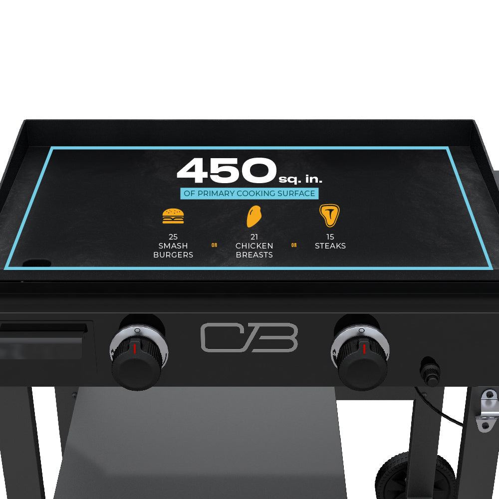Char-Broil Performance Series 2-Burner Gas Griddle, Cart, Black