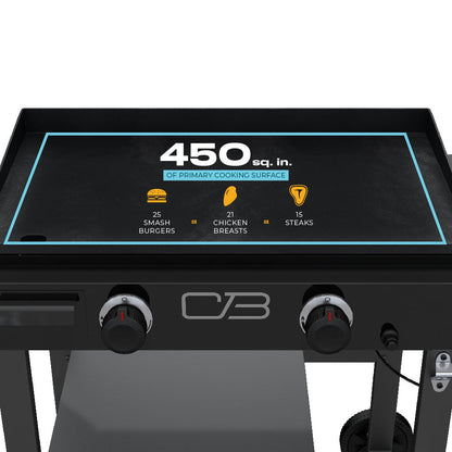 Char-Broil Performance Series 2-Burner Gas Griddle, Cart, Black