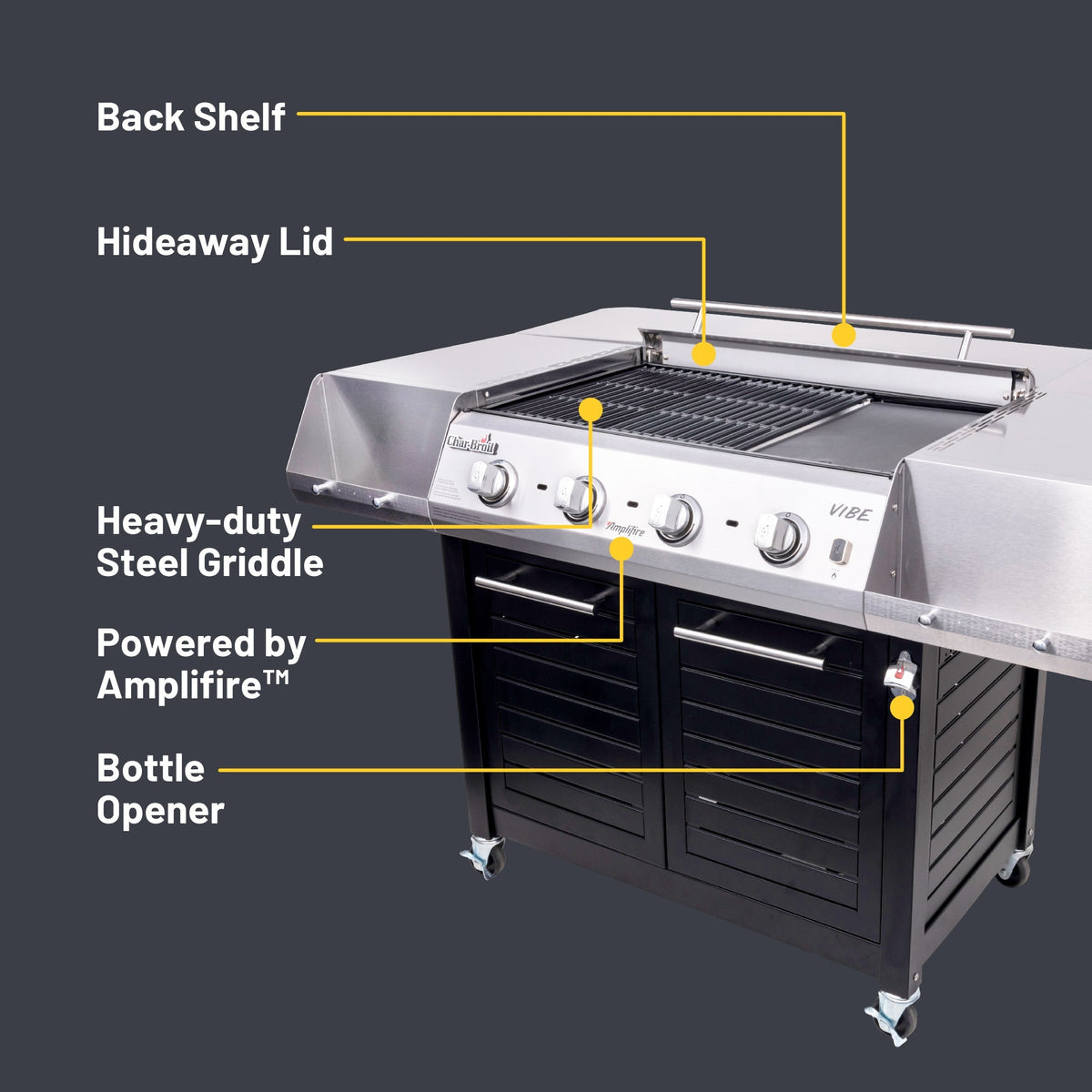 Char-Broil Vibe 535 Gas Grill - Griddle