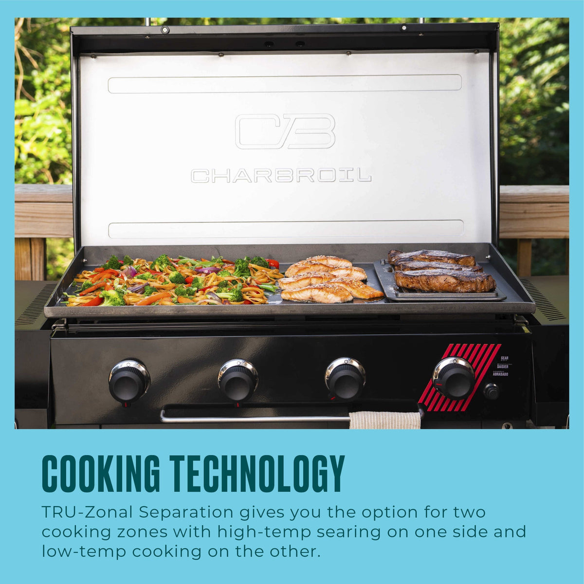 Char-Broil Performance Series 4-Burner Gas Griddle, Cart, Black