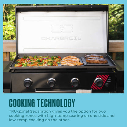 Char-Broil Performance Series 4-Burner Gas Griddle, Cart, Black