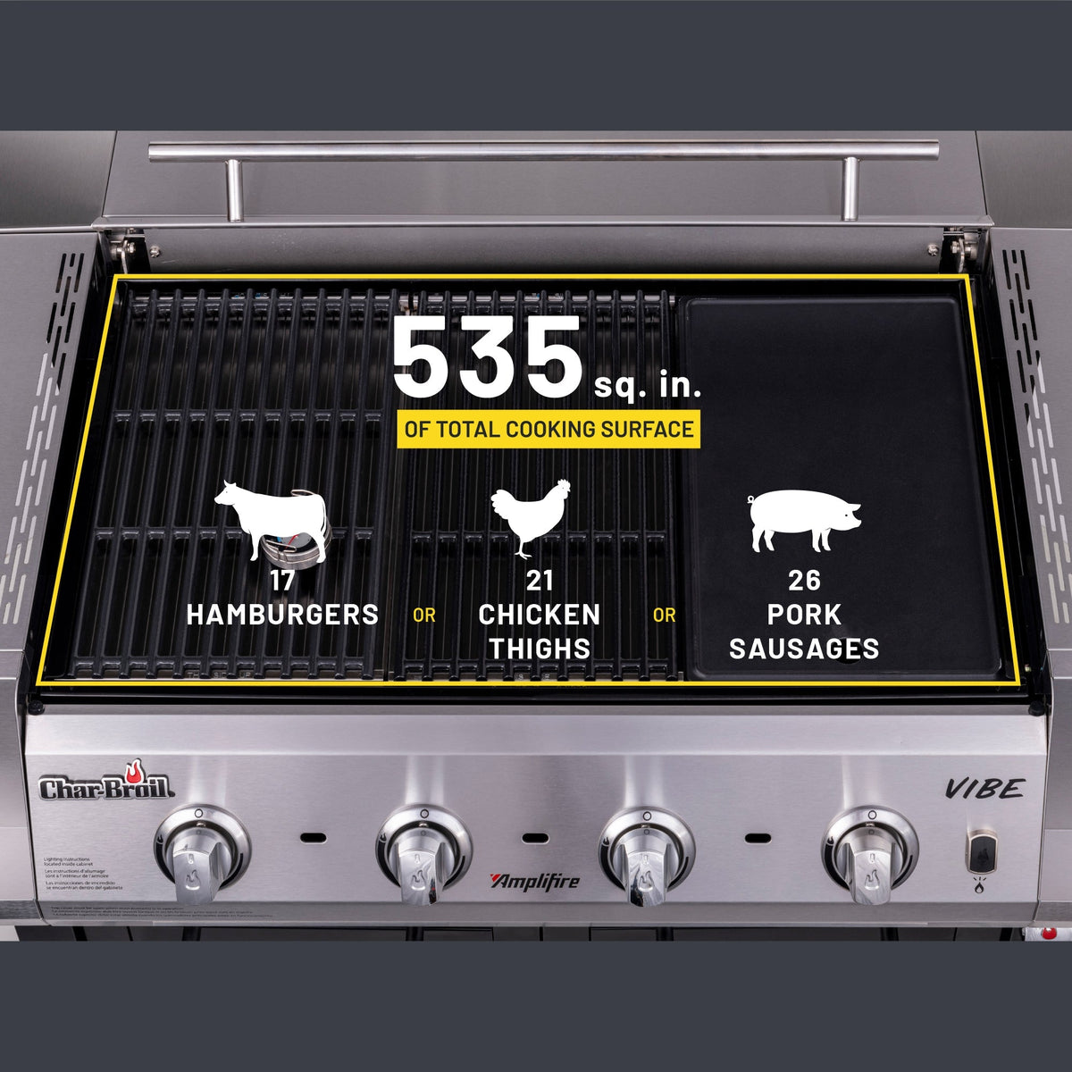 Char-Broil Vibe 535 Gas Grill - Griddle