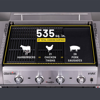 Char-Broil Vibe 535 Gas Grill - Griddle