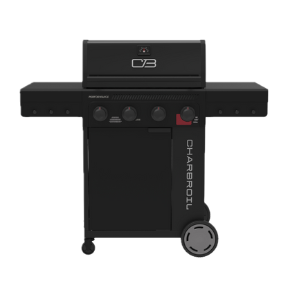 Char-Broil Performance Series FlavorMax 4-Burner Gas Grill, Cabinet with Sear Burner, Blackout