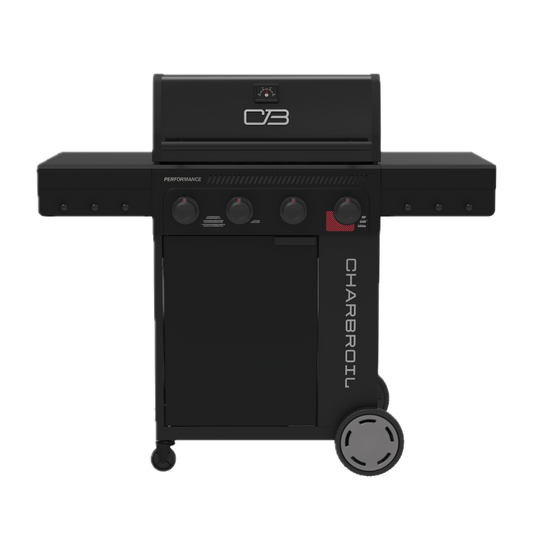 Char-Broil Performance Series FlavorMax 4-Burner Gas Grill, Cabinet with Sear Burner, Blackout