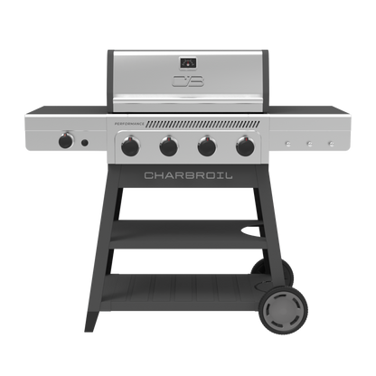 Char-Broil Performance Series FlavorMax 4-Burner Gas Grill, Cart with Side Burner, Gray