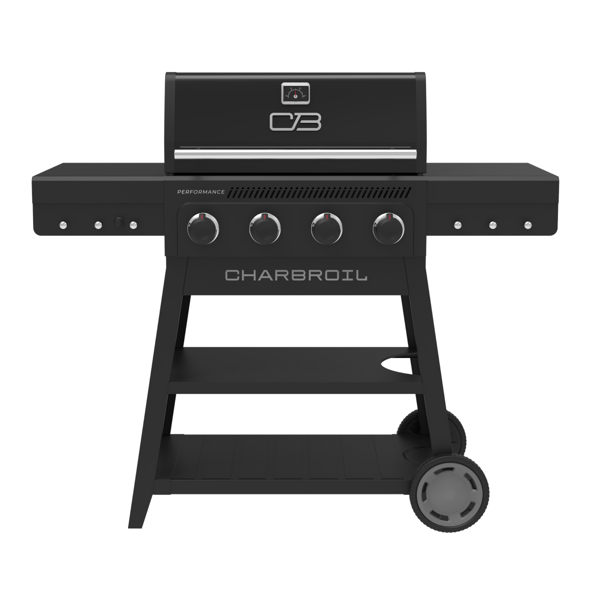 Char-Broil Performance Series 4-Burner Gas Grill with FlavorMax (Cart, Black)