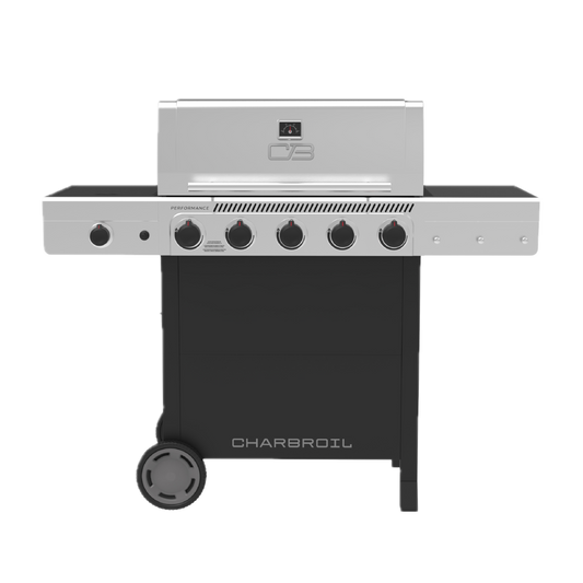Char-Broil Performance Series 5-Burner Gas Grill, Cart with Side Burner, Black