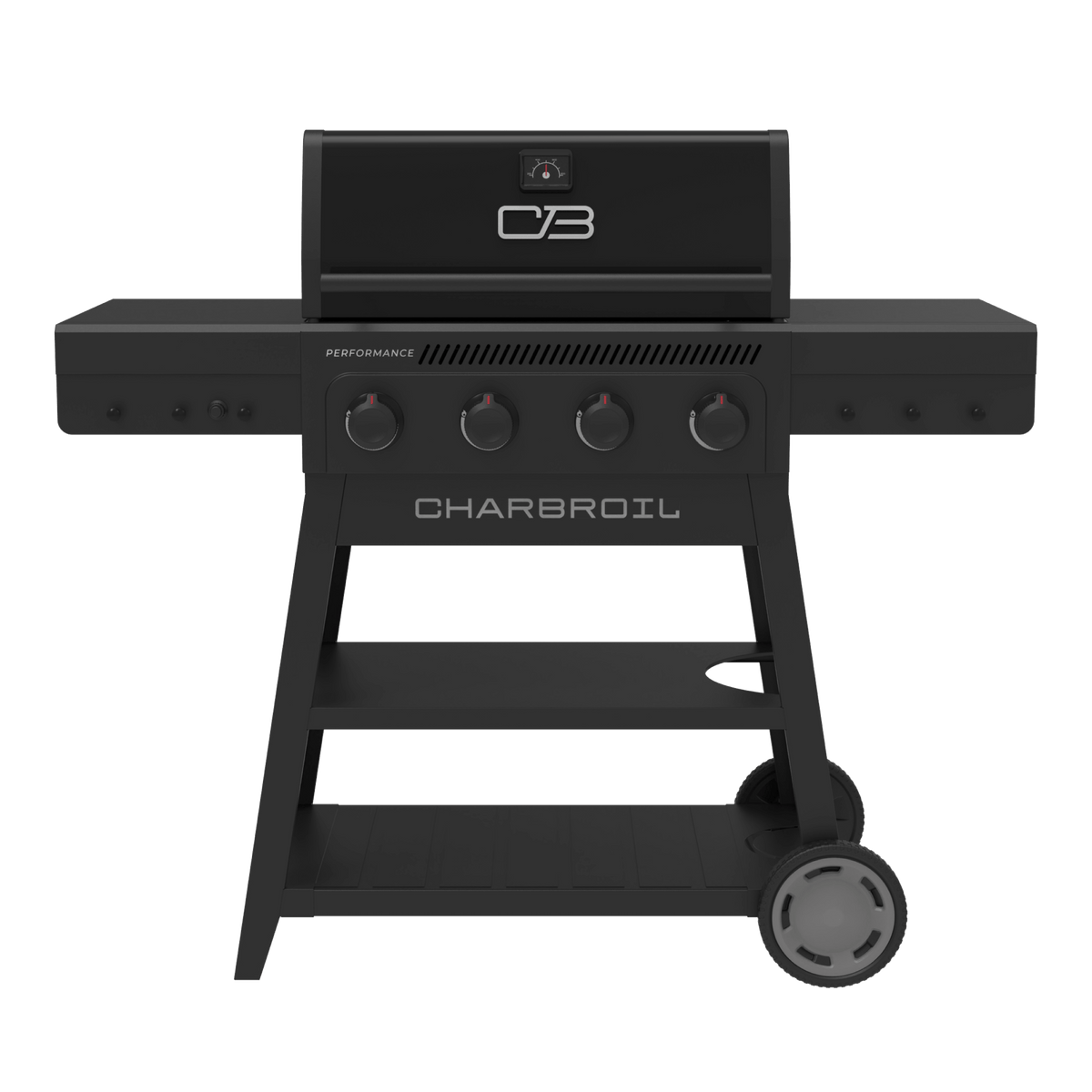 Char-Broil Performance Series 4-Burner Gas Grill with FlavorMax (Cart, Blackout)